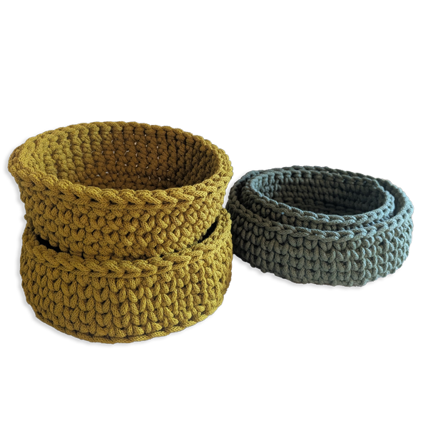 Körbe, Handgemacht, Reine Baumwolle