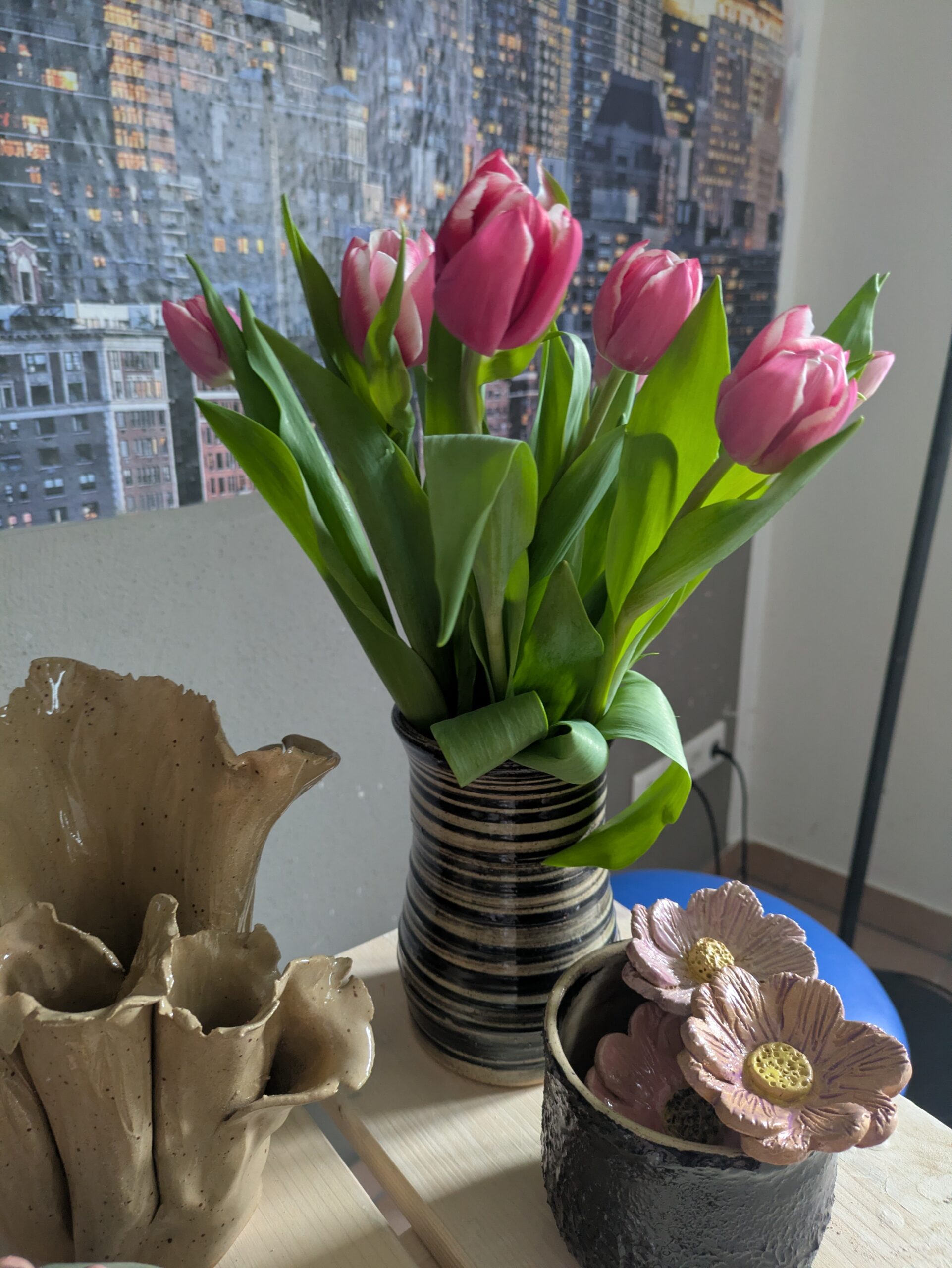 Blumenvase, Steinzeug